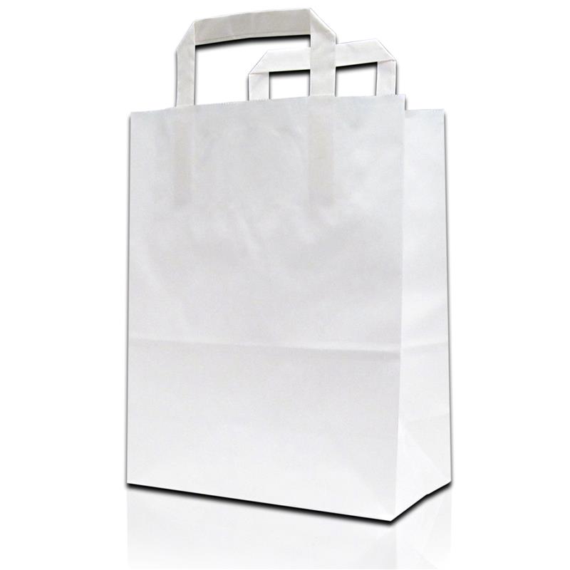 250 Papiertragetaschen Kuchentragetaschen Tortentragetaschen weiß 42751 var 