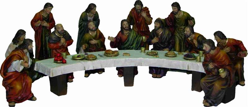 Passionssfiguren Die Passion Abendmahl mit Jünger Figuren Größe ca.5cm 