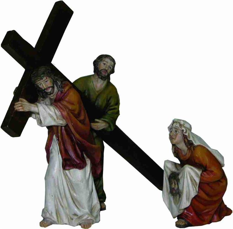 Passionsweg Passion Kreuzweg Jesus trägt Kreuz Figuren Größe ca.5 cm