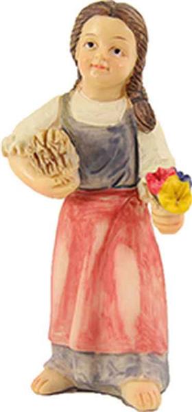 Krippen Bauern Krippenfiguren Magd mit Blumen für Figuren Größe ca.8cm