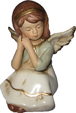 Schutzengel Engel Figuren sitzend glänzend Größe ca.7,6cm 2Stück 
