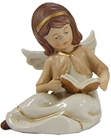 Schutzengel Engel Figuren sitzend glänzend Größe ca.11cm 2Stück 