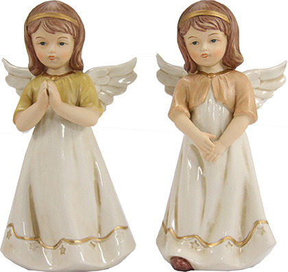 Schutzengel Engel Figuren glänzend Größe ca.15,7cm 2Stück im Set 