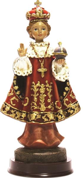 Heiligenfigur Schutzpatron Prager Jesuskind mit roten Umhang 