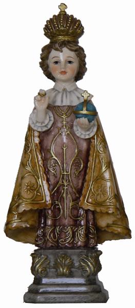 Heiligenfigur Schutzpatron Prager Jesuskind mit goldenen Umhang 