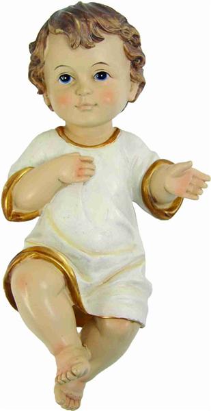 Krippenfigur Christkind Jesuskind mit Hemd Größe ca. 27,4 cm 