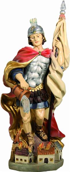 Heiligenfigur Schutzpatron der Feuerwehr Heiliger Florian farbig 