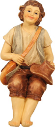 Krippen Johannes Krippenfiguren Wanderer sitzend in Größe ca.11cm 