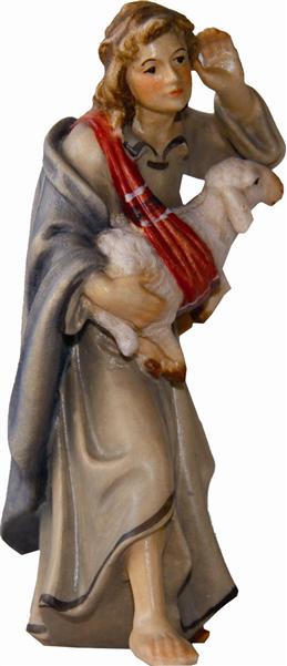 Heilige Familie Krippen Krippenfigur Hirte mit Schaf in Größe ca.9cm 