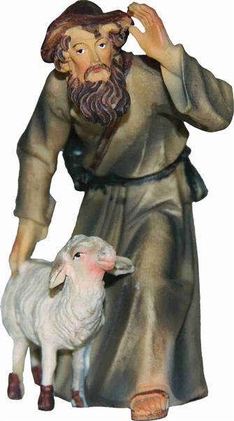 Mathias Krippen Krippenfiguren Hirte mit Schaf in Größe ca.13cm 