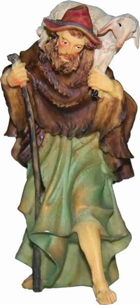  Mathias Krippen Krippenfiguren Hirte mit Stab und Schaf Größe ca.7cm 