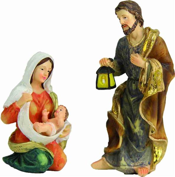 Krippen Krippenfiguren Heilige Familie in Größe ca.9cm 