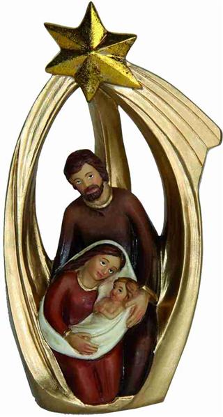 Krippen Krippenfiguren Krippenblock Heilige Familie mit Komet 