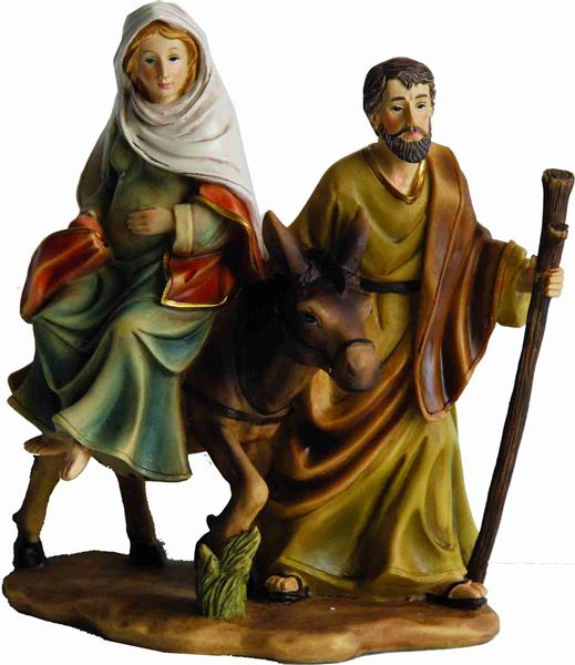 Krippenfiguren Herbergssuche von Maria und Josef Größe ca.13,6cm 