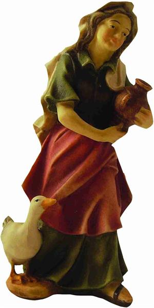  Mathias Krippen Krippenfiguren Magd mit Gans in Größe ca.15cm 
