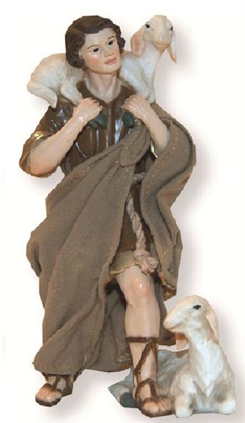Krippenfiguren Hirte mit Schafen orientalisch Größe ca.13cm 