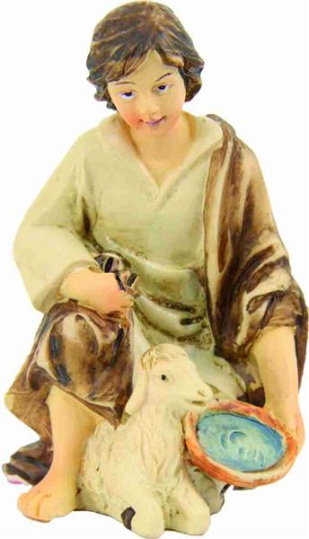  Krippen Johannes Krippenfiguren Hirte mit Schaf kniend Größe ca.12cm 