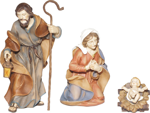  Krippen Johannes Krippenfiguren Heilige Familie in Größe ca.8cm 