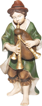 Krippen Johannes Krippenfiguren Musiker mit Dudelsack Größe ca.8cm 