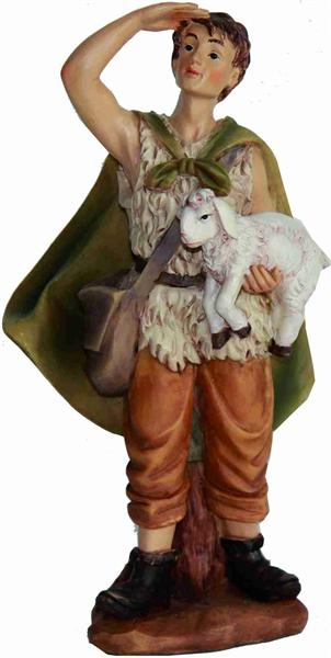 Krippe Markus Krippenfiguren Hirte mit Schaf in Größe ca.7cm 