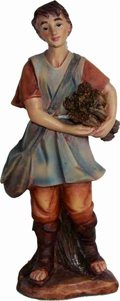 Krippen Markus Krippenfiguren Junge mit Holz in Größe ca.7cm 