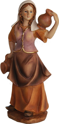 Krippen Markus Krippenfiguren Magd mit Krug in Größe ca.9cm 
