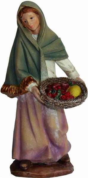 Krippen Markus Krippenfiguren Magd mit Obstkorb in Größe ca.9cm 