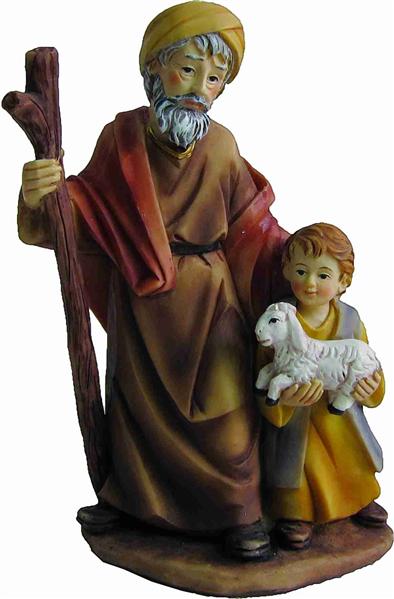 Krippen Markus Krippenfiguren Alter Mann mit Junge in Größe ca.9cm 