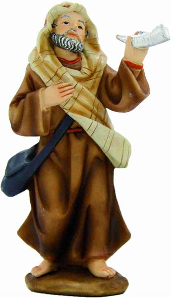  Krippen Markus Krippenfiguren Wanderer mit Horn in Größe ca.11cm 