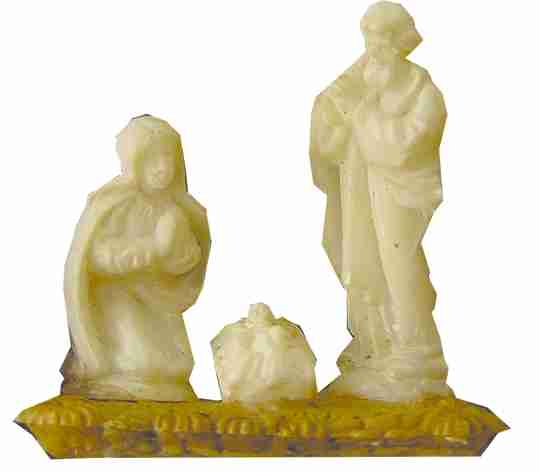 Krippen Krippenfiguren sehr kleine Heilige Familie Größe ca.2,5cm 