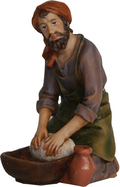 Krippen Johannes Krippenfiguren Töpfer kniend für Figuren ca.11-12cm 