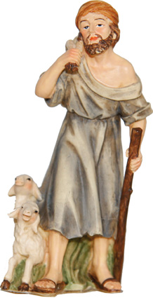 Krippen Johannes Krippenfiguren Hirte mit Schafen Größe ca.11-12cm 
