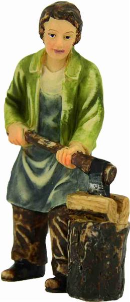 Krippen Johannes Krippenfiguren Arbeiter mit Hackstock Größe ca10-11cm 