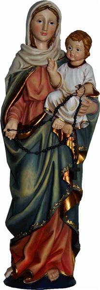  Heiligenfigur Maria Mutter Gottes Madonna mit Kind und Rosenkranz 