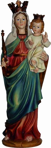 Heiligenfigur Maria Mutter Gottes Madonna mit Kind und Krone 