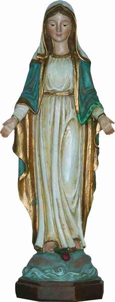 Heiligenfigur Maria Mutter Gottes Madonna Immaculata in Holzoptik 