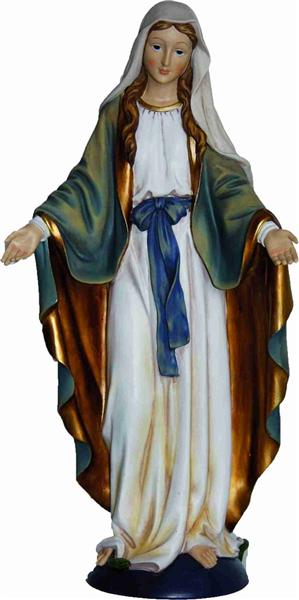 Heiligenfigur Maria Mutter Gottes Madonna Immaculata Blau/ Weiß 
