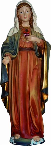 Heiligenfigur Maria Mutter Gottes Madoona Herz Maria farbig 
