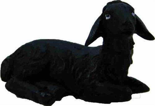 Schaf liegend schwarz