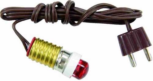 Elektrisches Krippenzubehör LED rot mit Kabel+Schalter E5 /5V