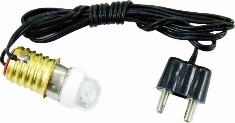 Elektrisches Krippenzubehör LED weiß mit Kabel+Stecker