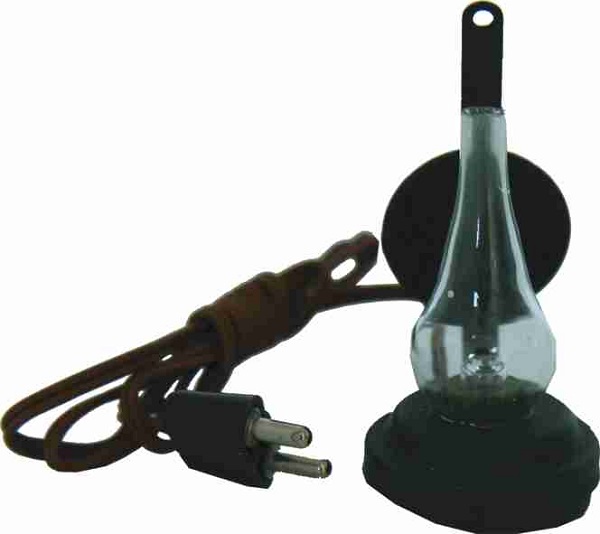 Elektrisches Krippenzubehör Lampe mit Spiegel Kabel + Stecker