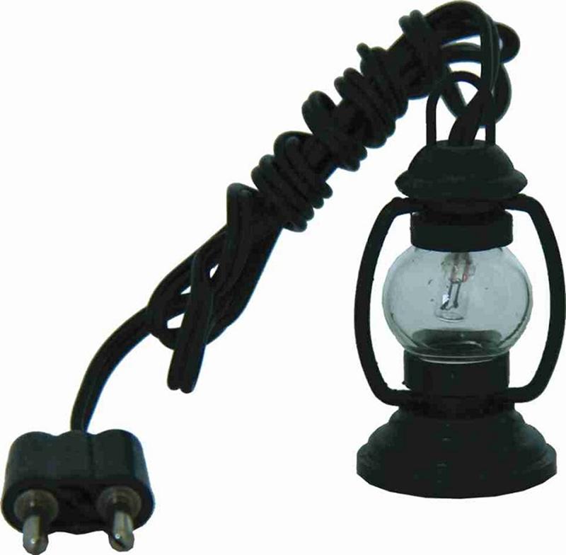 Elektrisches Krippenzubehör Lampe Windlicht mit Kabel + Stecker VE5