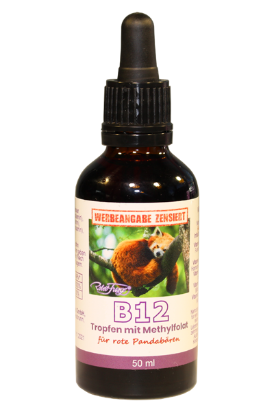 B12 Tropfen mit Methylfolat für rote Pandabären