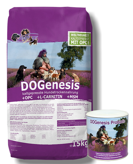 DOGenesis Hundefutter by Robert Franz inkl DOGenesis Probiotic als Set