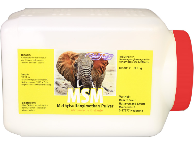 MSM Pulver für Afrikanische Elefanten  - 1000g