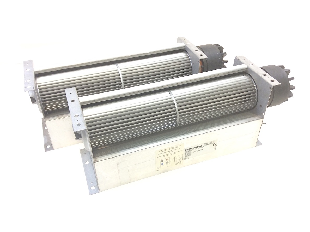 2x Ziehl-Abegg QK08A-2EM.35.CF Querstromgebläse mit Einphasen