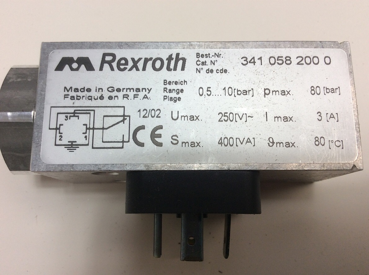 Rexroth 341 058 200 0 Ventileinheit Ventil Druckschalter 
