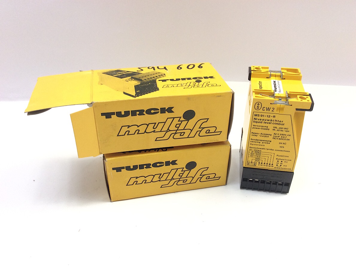 SET 2x Turck multisafe Niveauwächter MS91-12-R in OVP 190...250V AC