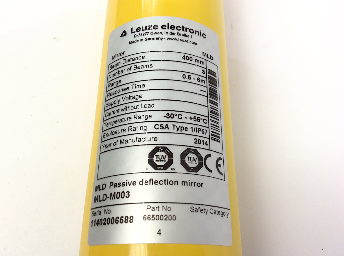 1x Leuze Electronic MLD 310-RT3 Light Grid 1x MLD-M003 Umlenkspiegel